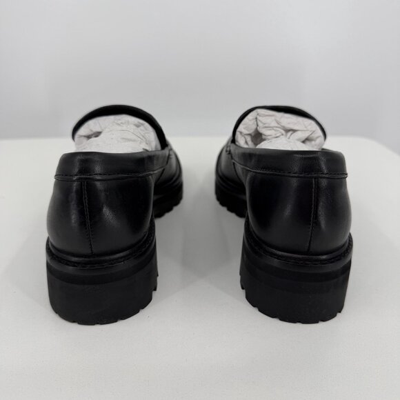 Everlane The Lug Loafer in Black Leather size 9.5 Women's Chunky Heel - Picture 7 of 13